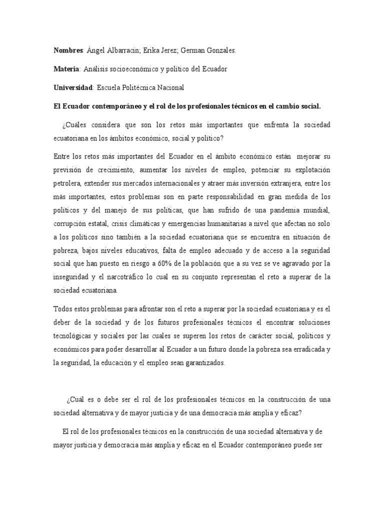 Preguntas Análisis | PDF | Ecuador | Ingeniería