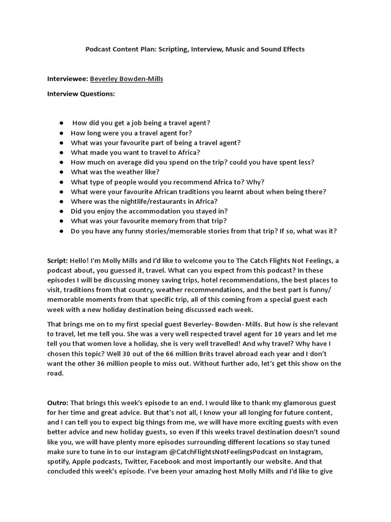 Podcast Content Plan | PDF