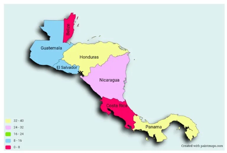 Centroam Rica Map Chart PDF 1