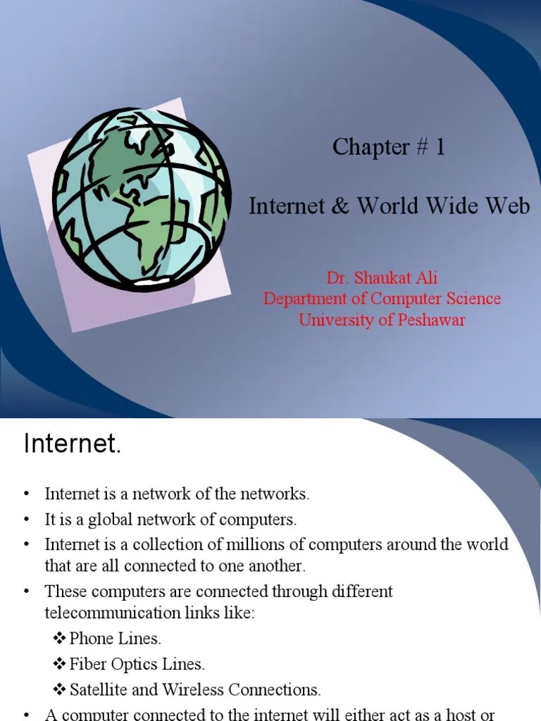 Chapter 1 - Internet & World Wide Web | PDF | World Wide Web | Internet ...
