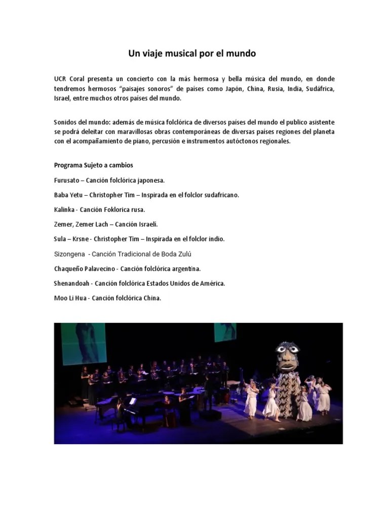 Un Viaje Musical Por El Mundo | PDF