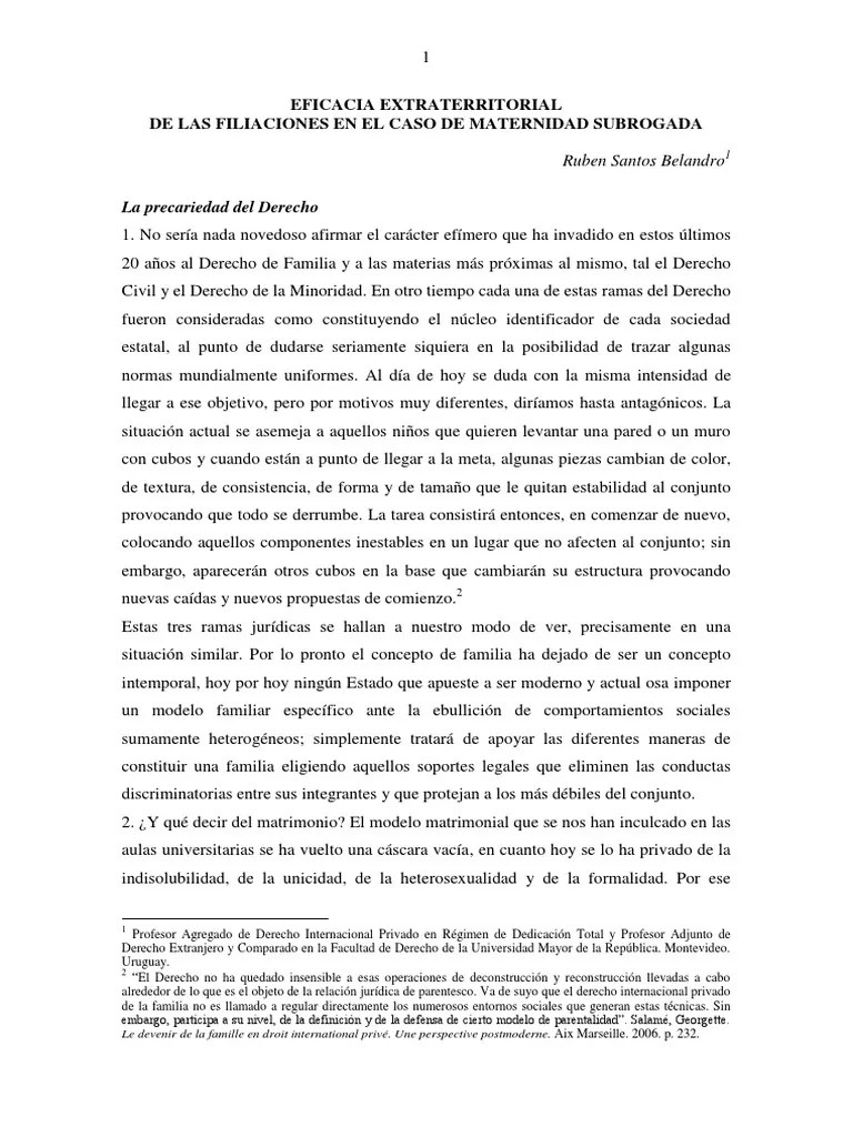 Maternidad Subrogada - Esc. Ruben Santos | PDF | Subrogación ...