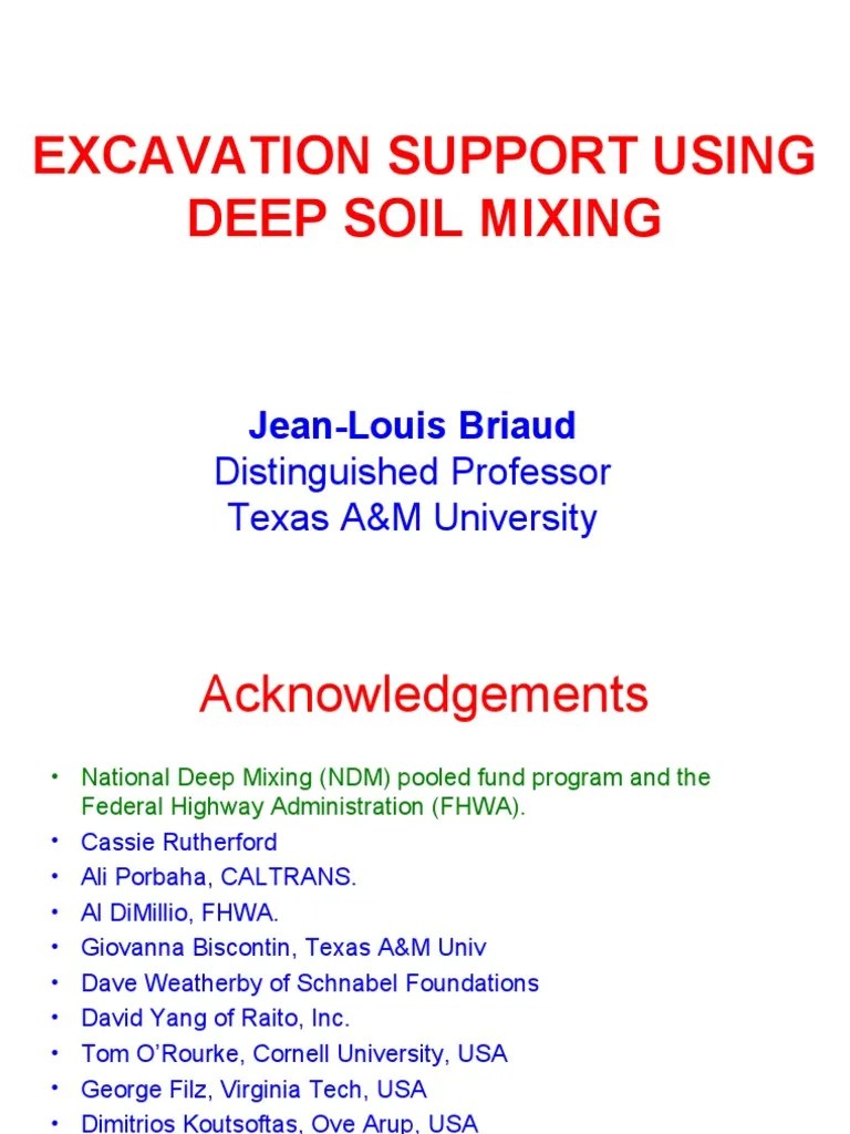 Excavation Support Using Deep Soil Mixing | Download Free PDF | Deep ...