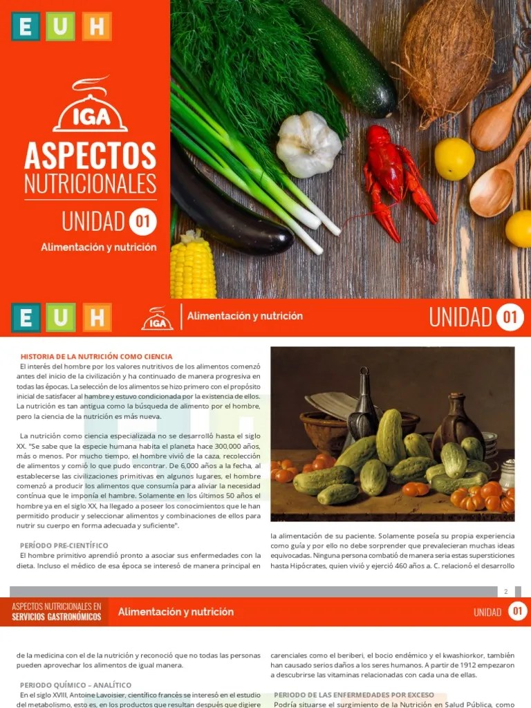 1 Alimentacion Y Nutricion PDF | PDF | Nutrición | Dieta Y Nutrición