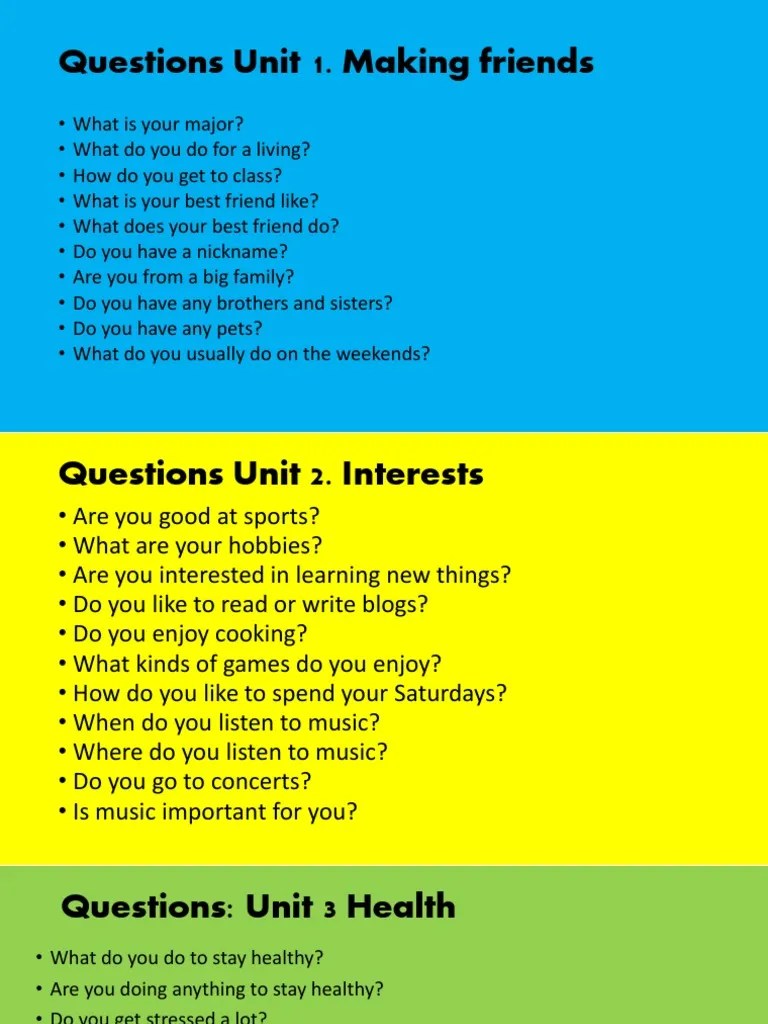 Oral Questions Exam | PDF