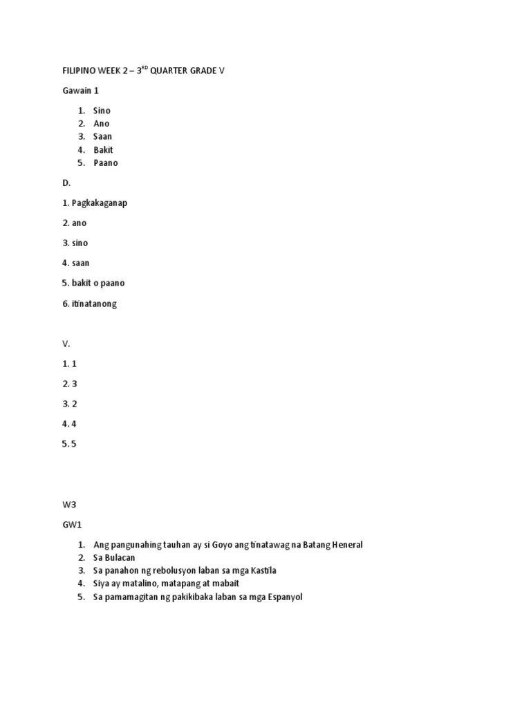 Filipino Week 2 | PDF
