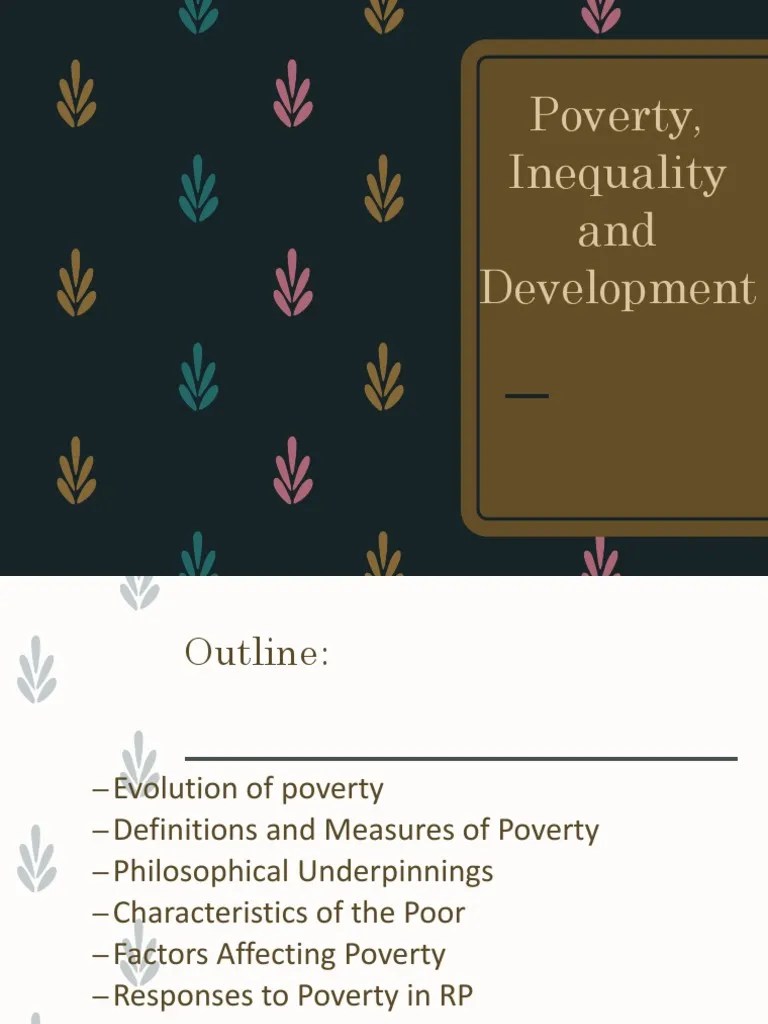 Poverty, Inequality And Development | PDF | Cost Of Living | Poverty