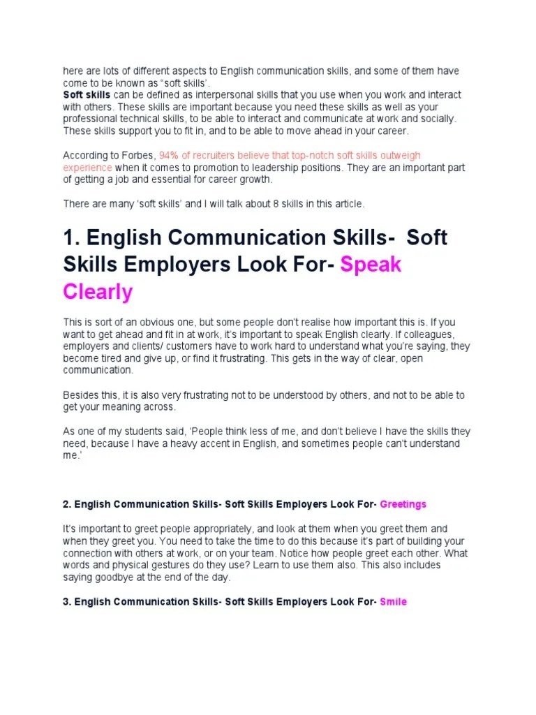 English Communication Skills | PDF | Communication | Behavioural Sciences
