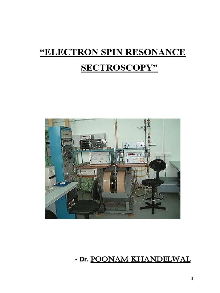 115 - Esr Spectros PDF | PDF | Electron Paramagnetic Resonance | Electron