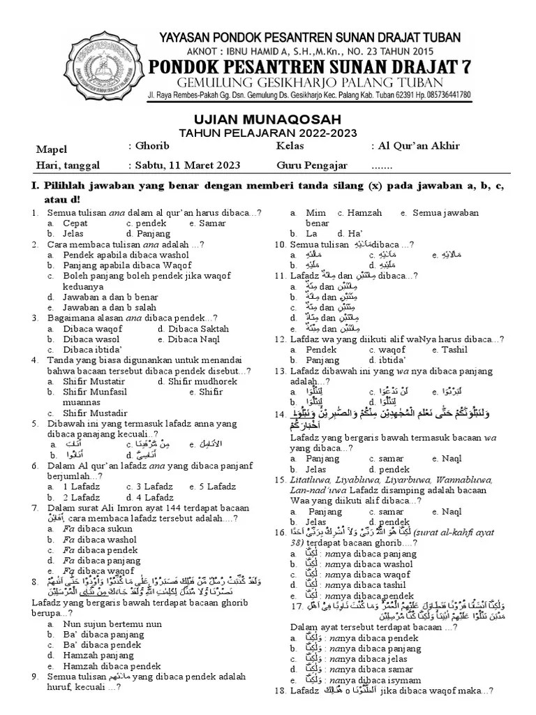 Soal Ghorib | PDF