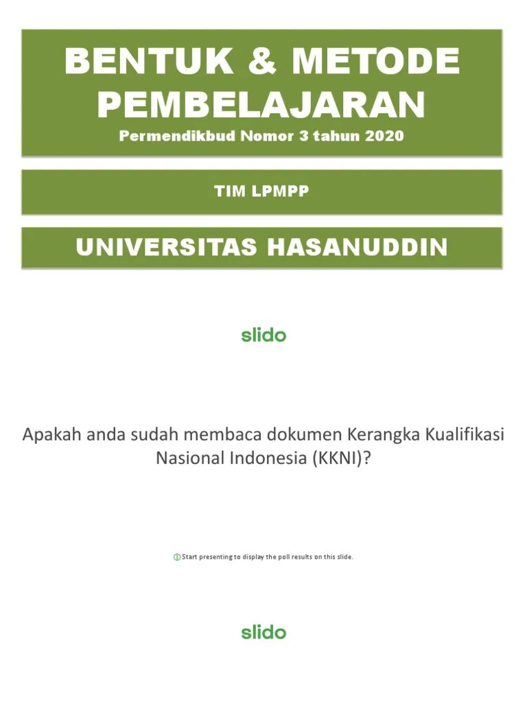 Bentuk Dan Metode Pembelajaran | PDF