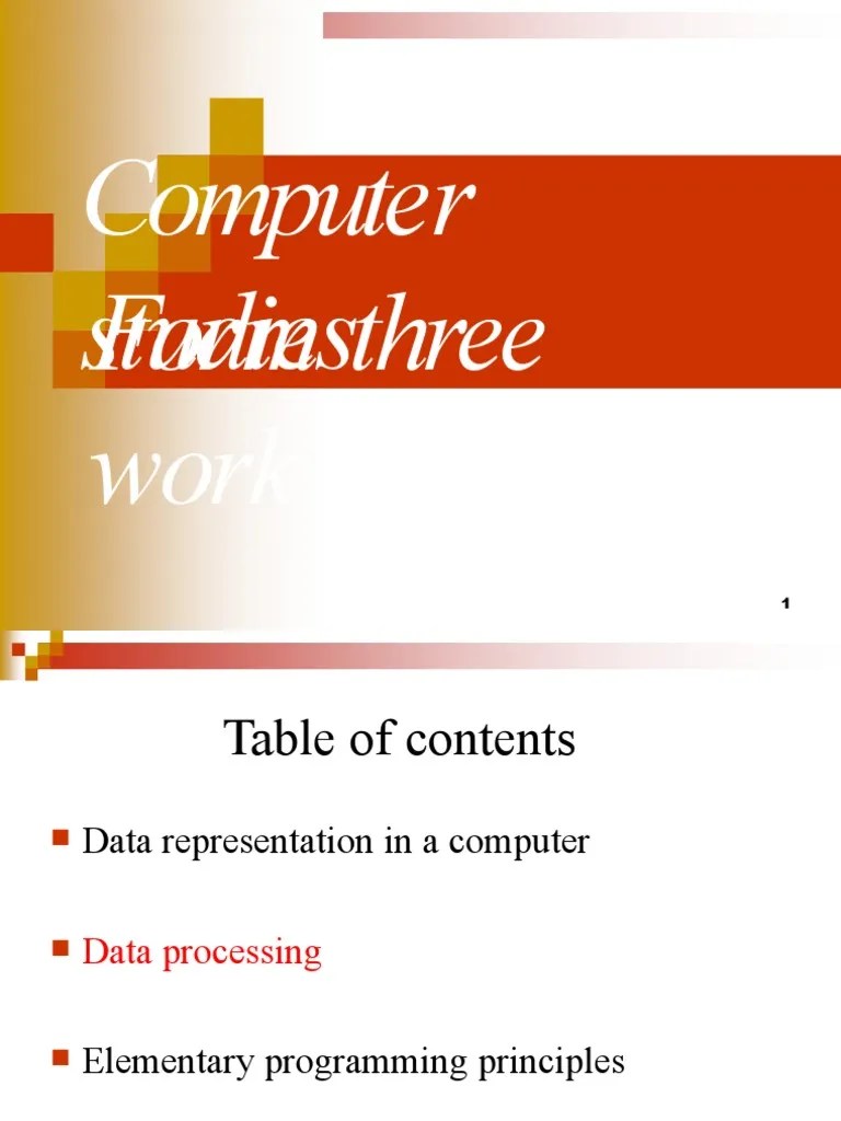 Form 3 Computer NOTES | PDF | Binary Coded Decimal | Decimal