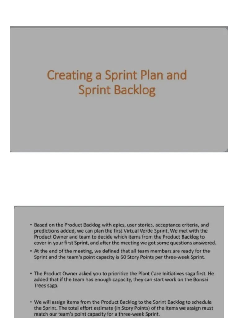 Sprint Plan And Sprint Backlog0 | PDF