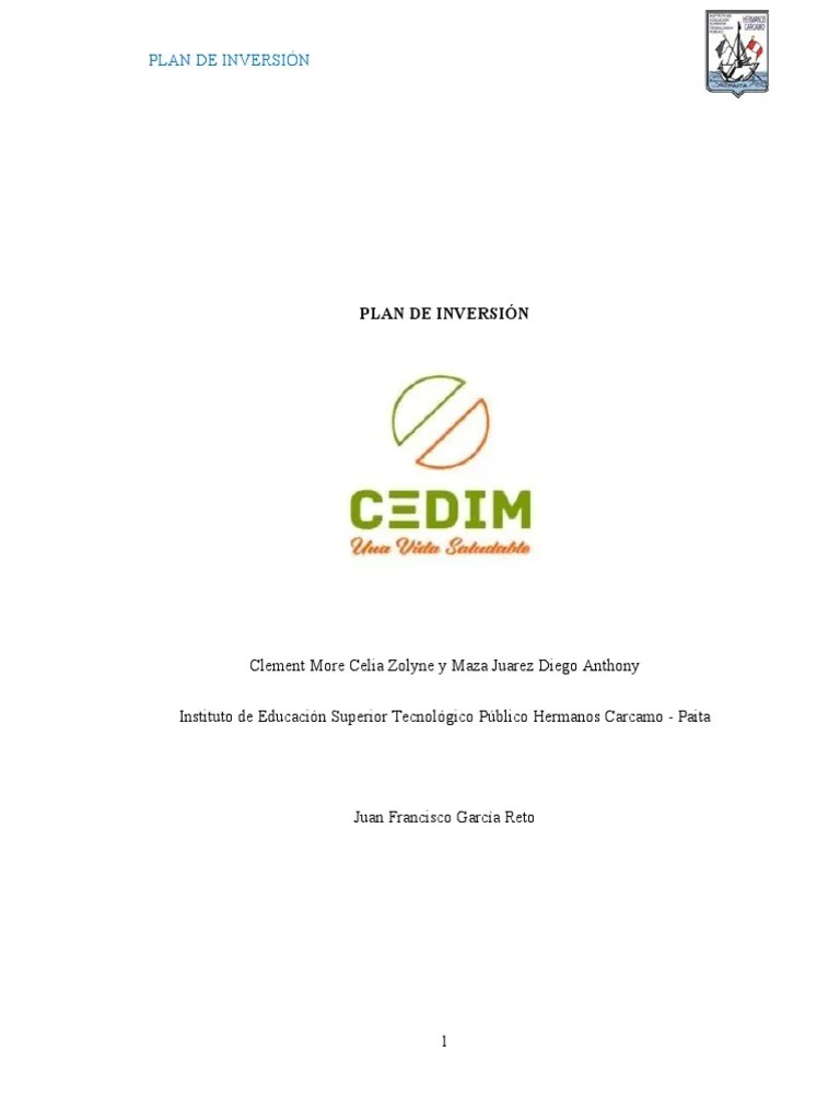 Plan De Inversión Ii | PDF | Producto (Negocio) | Mercado (economía)