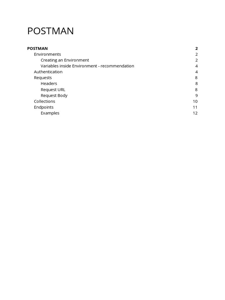 5 - POSTMAN Documentation | PDF | Hypertext Transfer Protocol ...