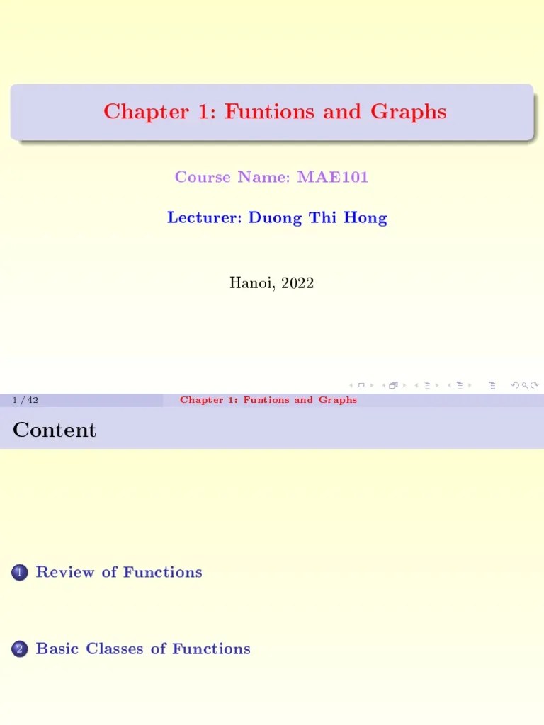 Chapter 1. Functions And Graphs PDF | PDF | Function (Mathematics) | Polynomial