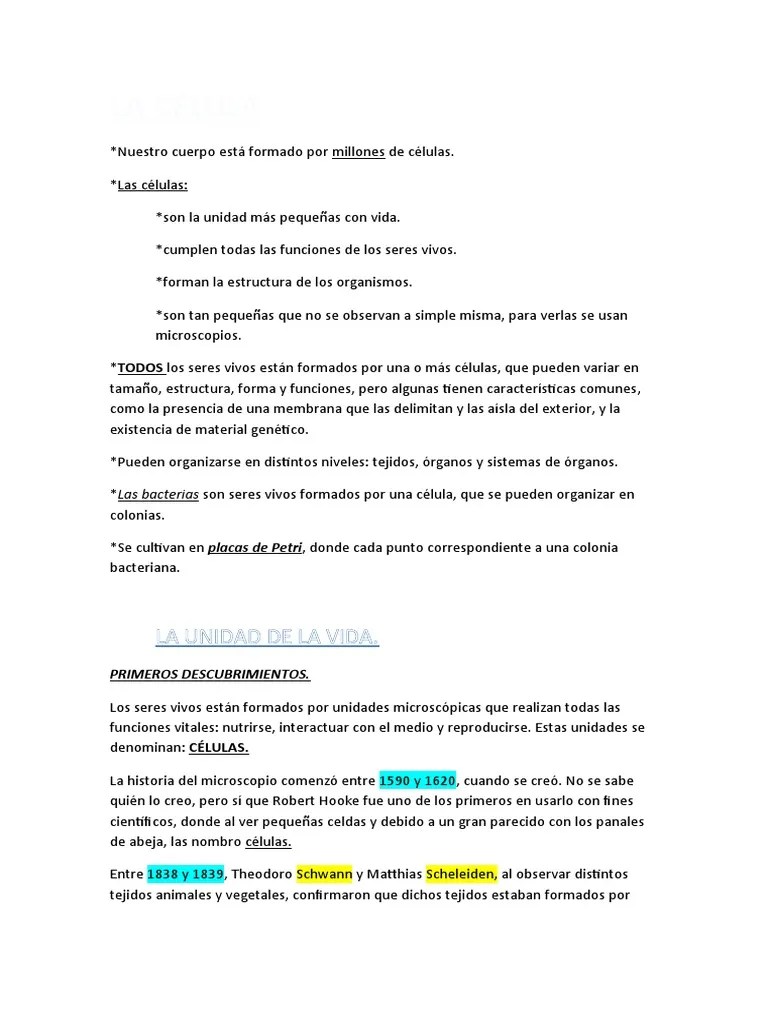 Las Células | PDF | Biología Celular) | Organismos