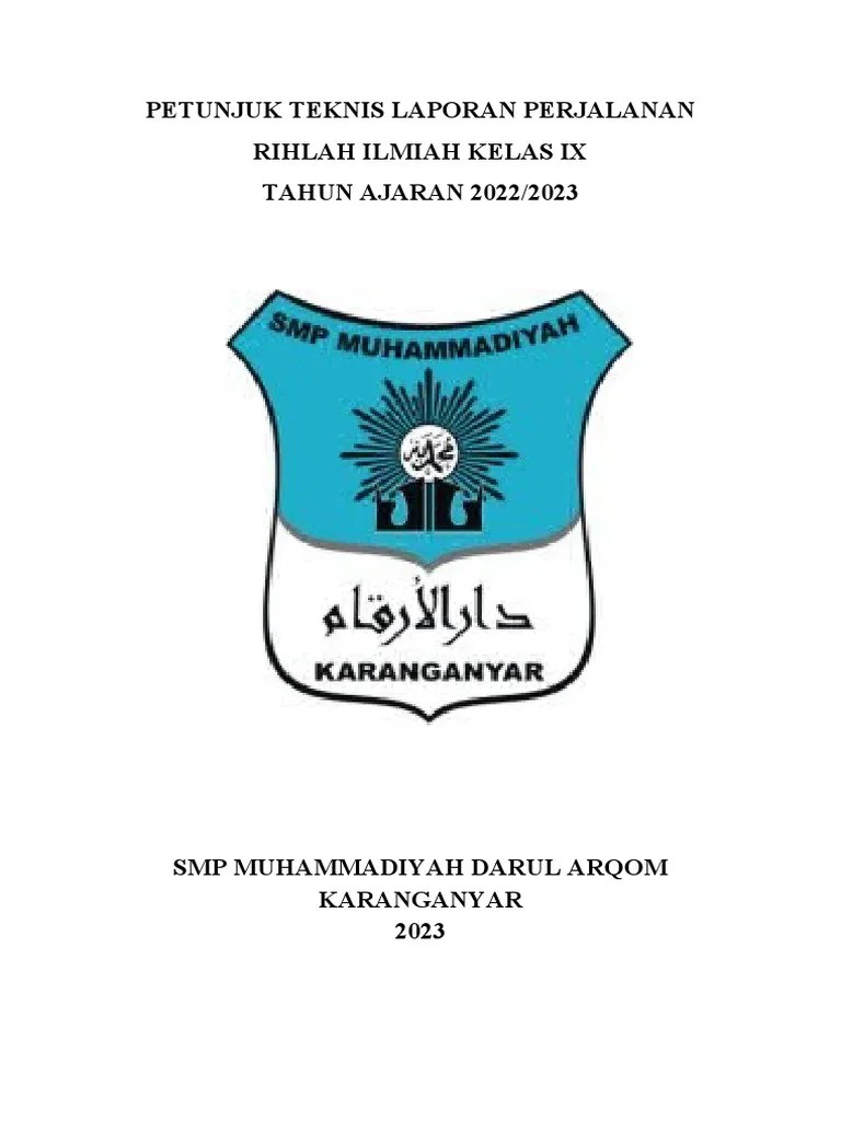 Juknis Laporan Perjalanan Rihlah | PDF