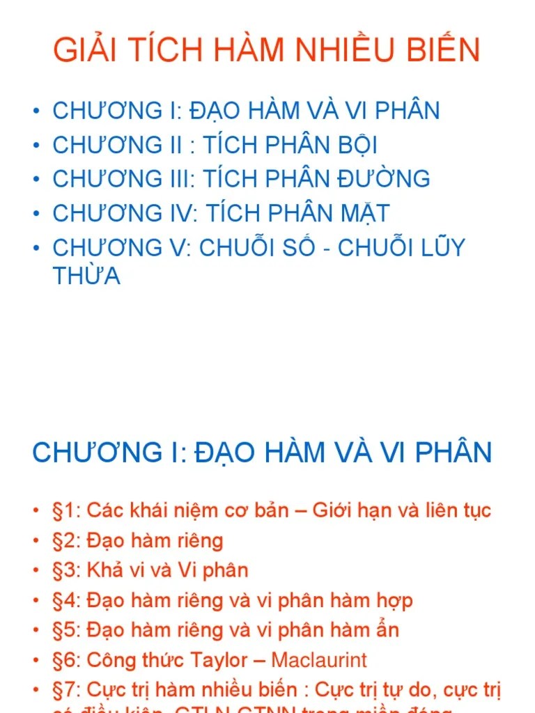 Chương 1 - Đ O Hàm Và Vi Phân PDF | PDF