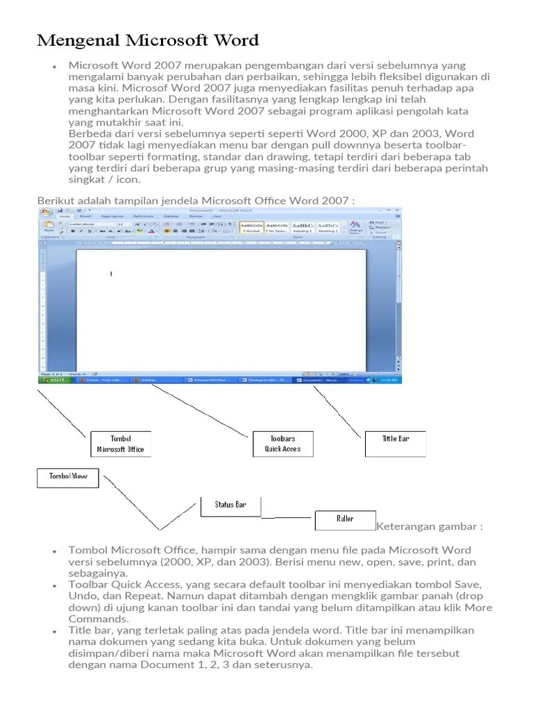 Mengenal Microsoft Word 1 | PDF