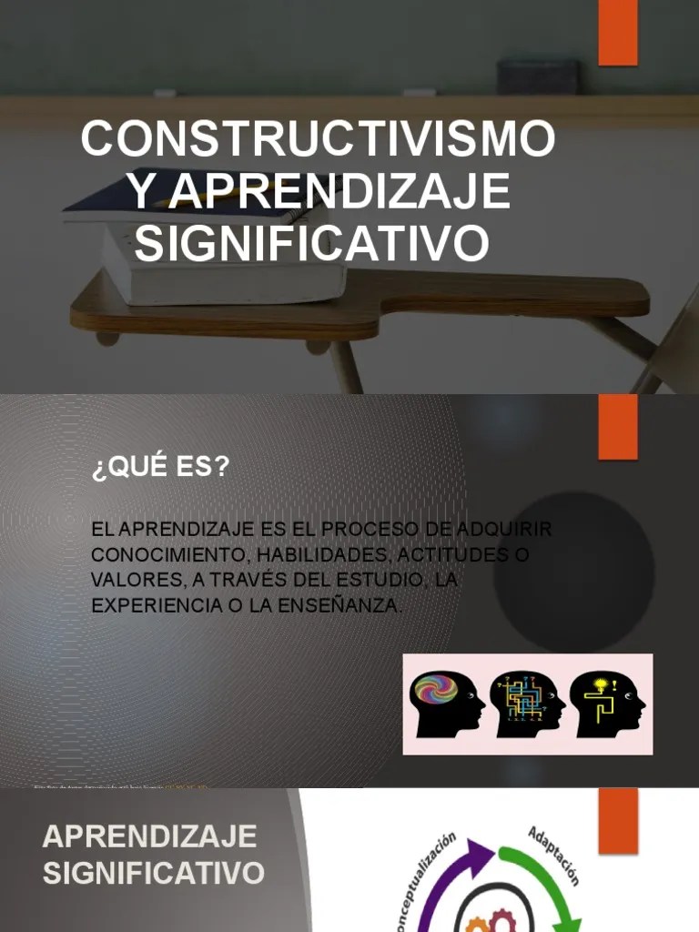 Constructivismo Y Aprendizaje Significativo | PDF | Constructivismo ...