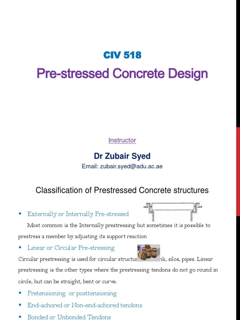 (Prestressed Concrete) Lecture 03 Dr. Zubair | PDF | Prestressed Concrete | Strength Of Materials