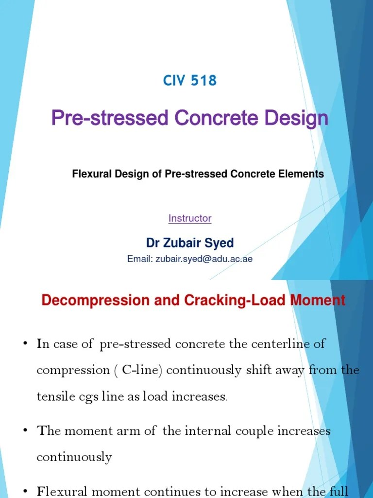 (Prestressed Concrete) Lecture 05 Dr. Zubair | PDF | Prestressed ...