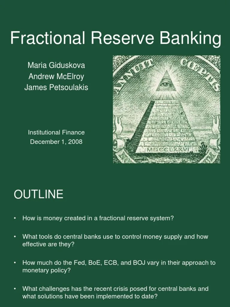 Fractional Reserve Banking - Nov29 PDF | PDF | Reserve Requirement | Federal Reserve