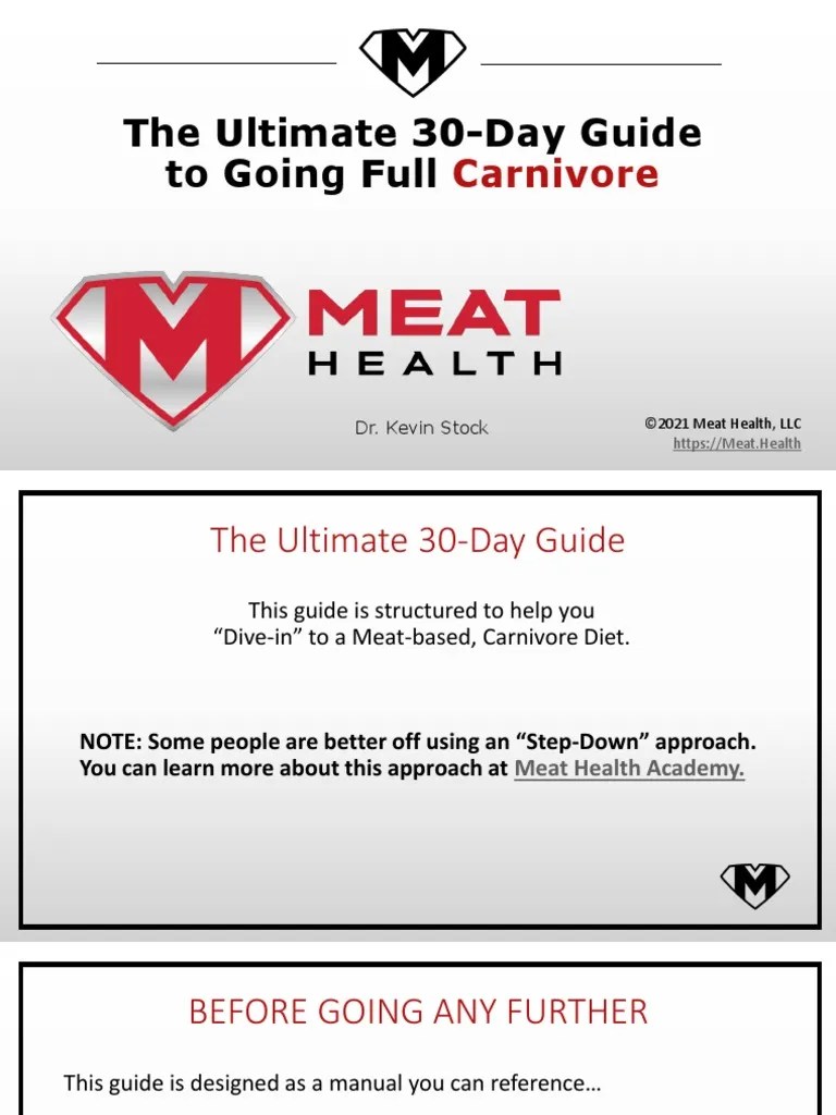 The Ultimate 30 Day Guide To Going Full Carnivore PDF | PDF | Ketosis | Dieting