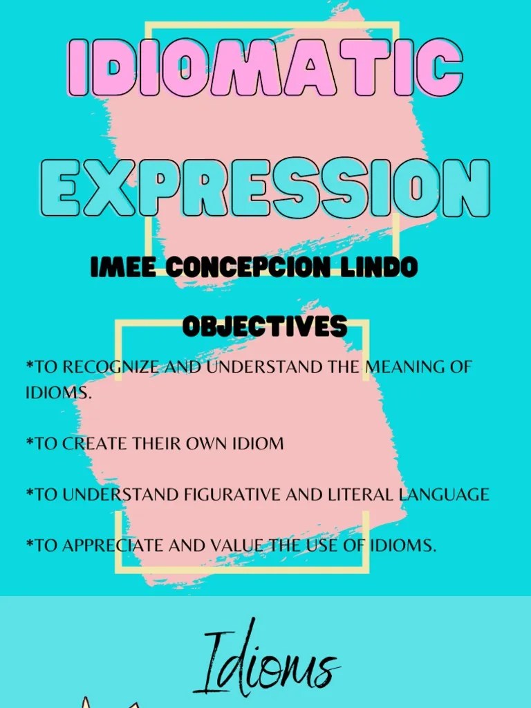 Idiomatic Expression | PDF | Idiom | Communication
