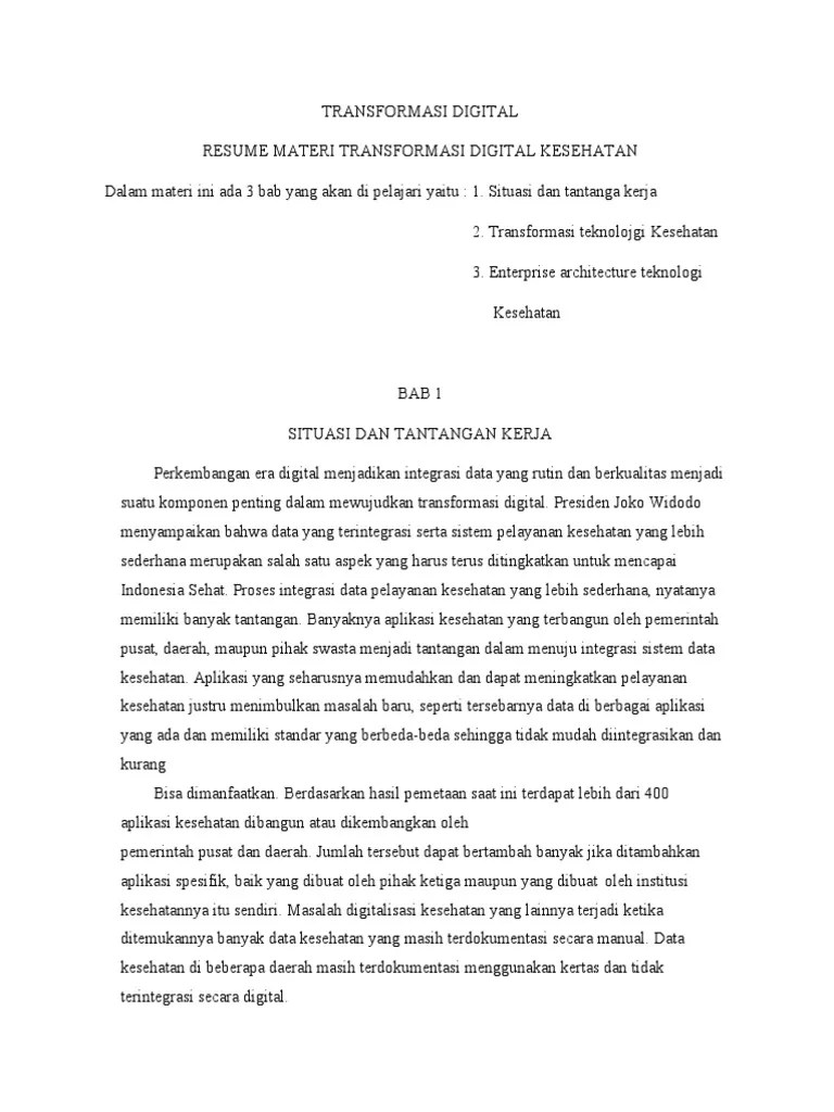 Transformasi Digital (Kesehatan) | PDF