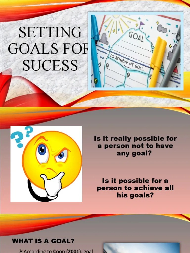 Setting Goals For Success | PDF | Goal | Goal Setting