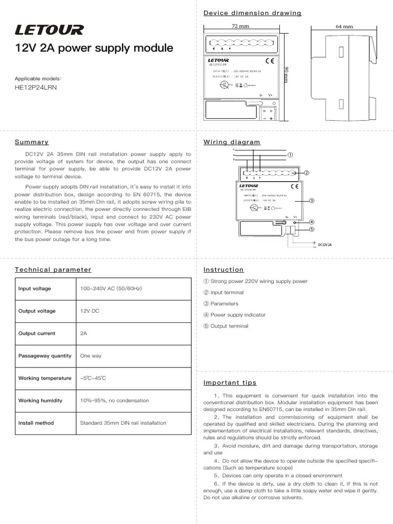 12V Power Supply Manual | Download Free PDF | Power Supply | Mains Electricity
