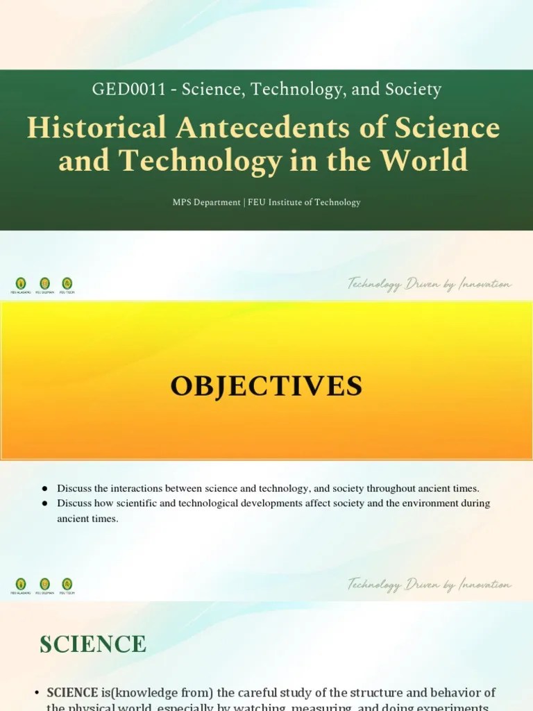 (M1S1-POWERPOINT) Historical Antecedents Of S&T In The World PDF | PDF ...