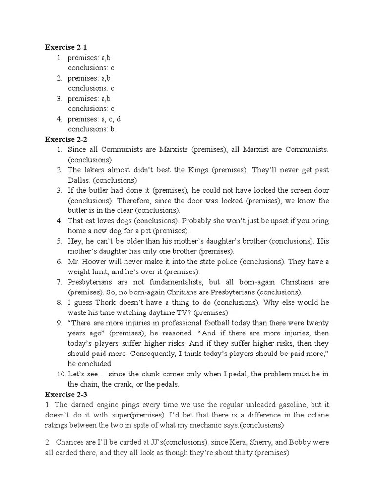 Critical Thinking - Chapter 2 | PDF | Argument | Inductive Reasoning