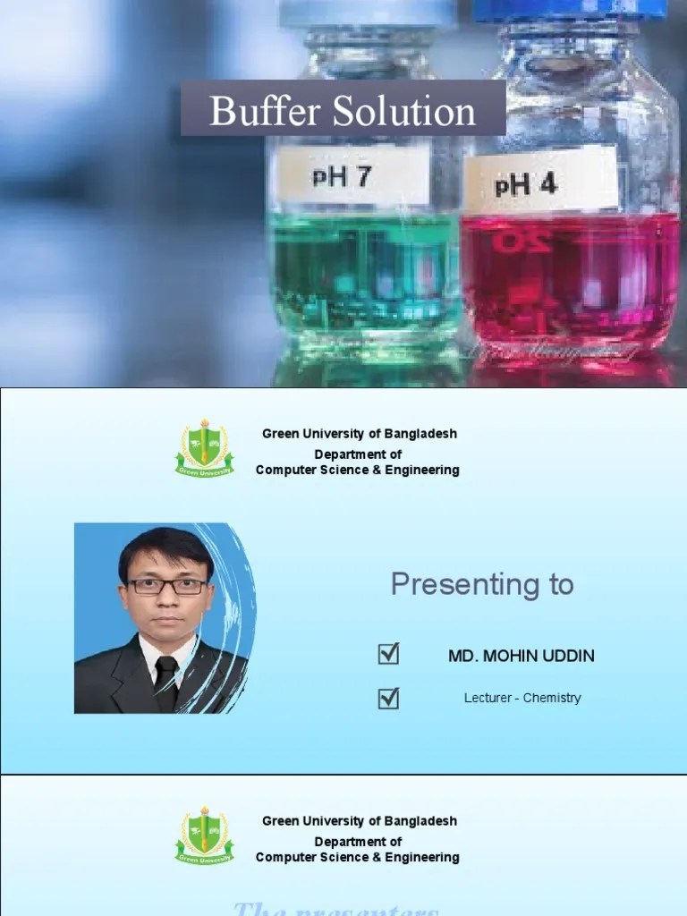 Buffer Solution - CHE102 | Download Free PDF | Buffer Solution | Acid
