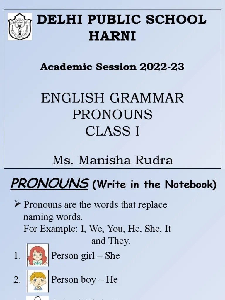 Class 1 Pronouns | PDF