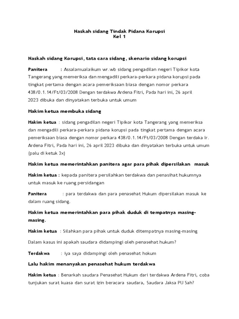 Naskah Pidana Praktek Peradilan | PDF | Politik