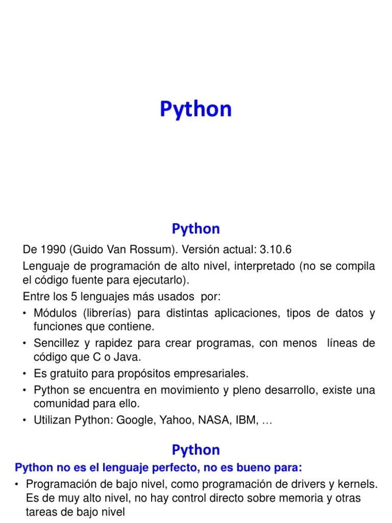 8 1python0 | PDF | Python (lenguaje De Programación) | Programación De Computadoras