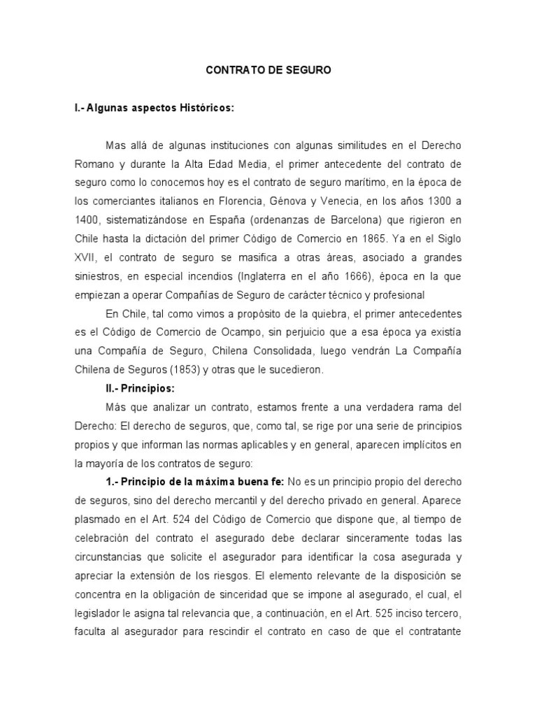 Contratos De Seguros En Chile | PDF | Seguro | Reaseguro