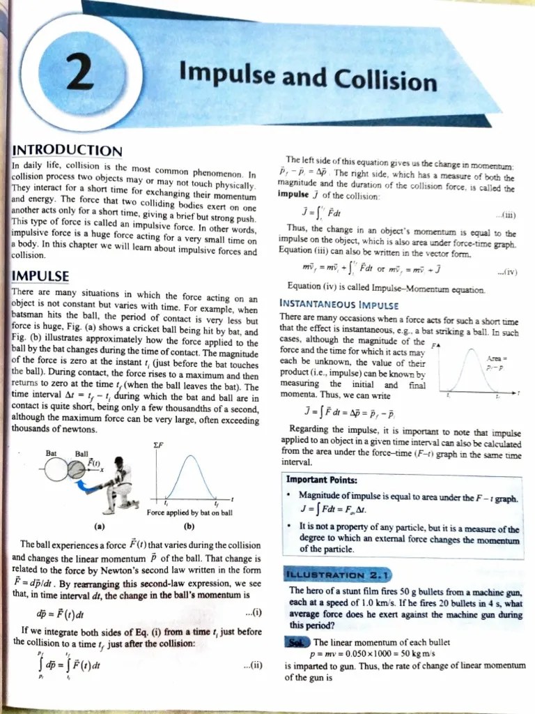 Impulse And Collision PDF | PDF | Collision | Force