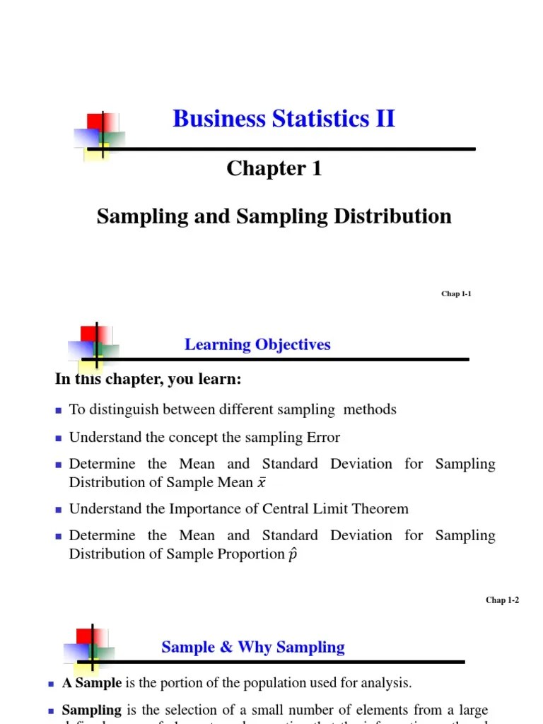 Chapter - 1.sampling And Sampling Distrabution | PDF | Sampling ...