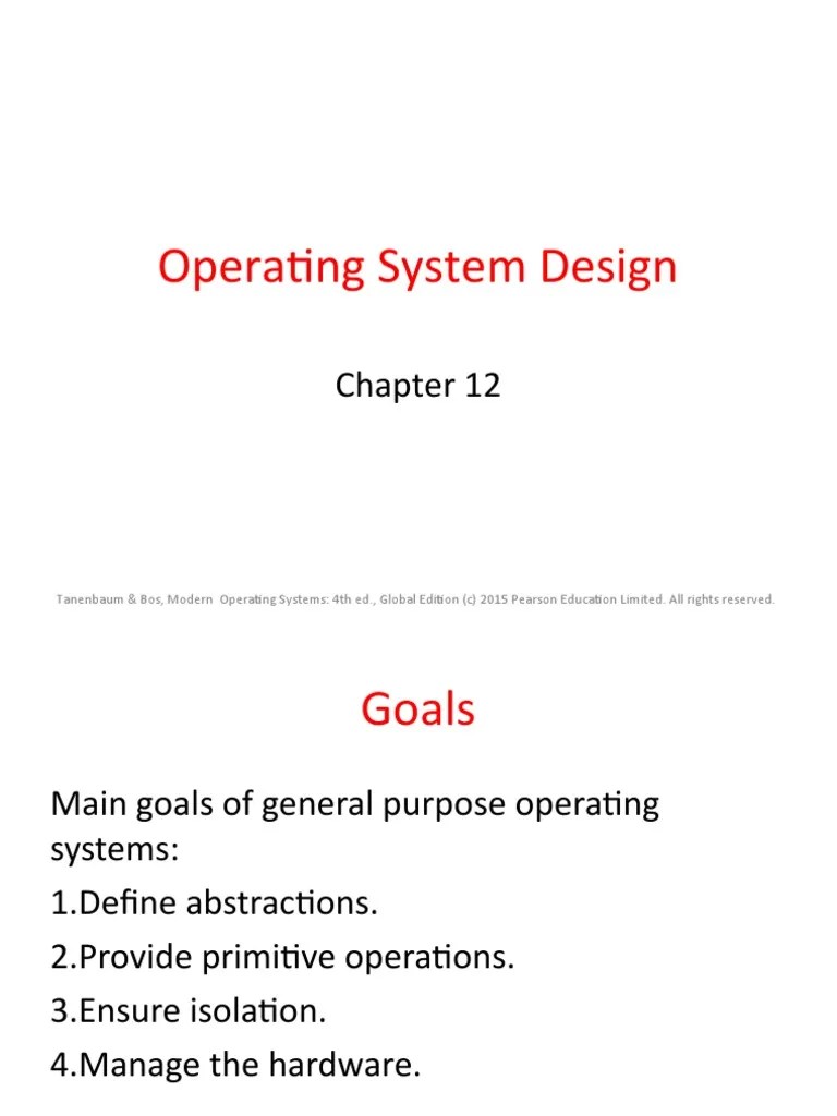 Chapter12 OperatingSystemDesign | PDF | Operating System | Computer Data