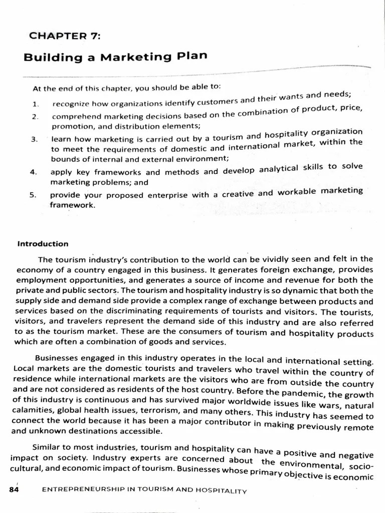 Ch. 7 Building A Marketing Plan | Download Free PDF | Marketing | Tourism