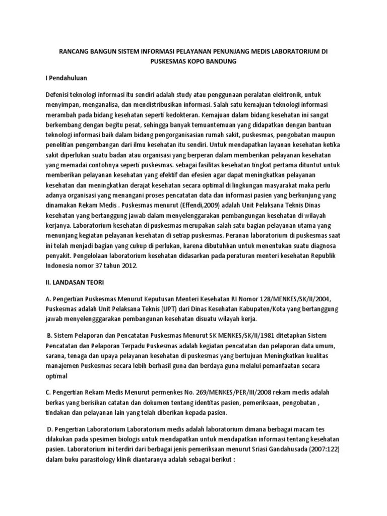 Rancang Bangun Sistem Informasi Pelayanan Penunjang Medis Laboratorium ...