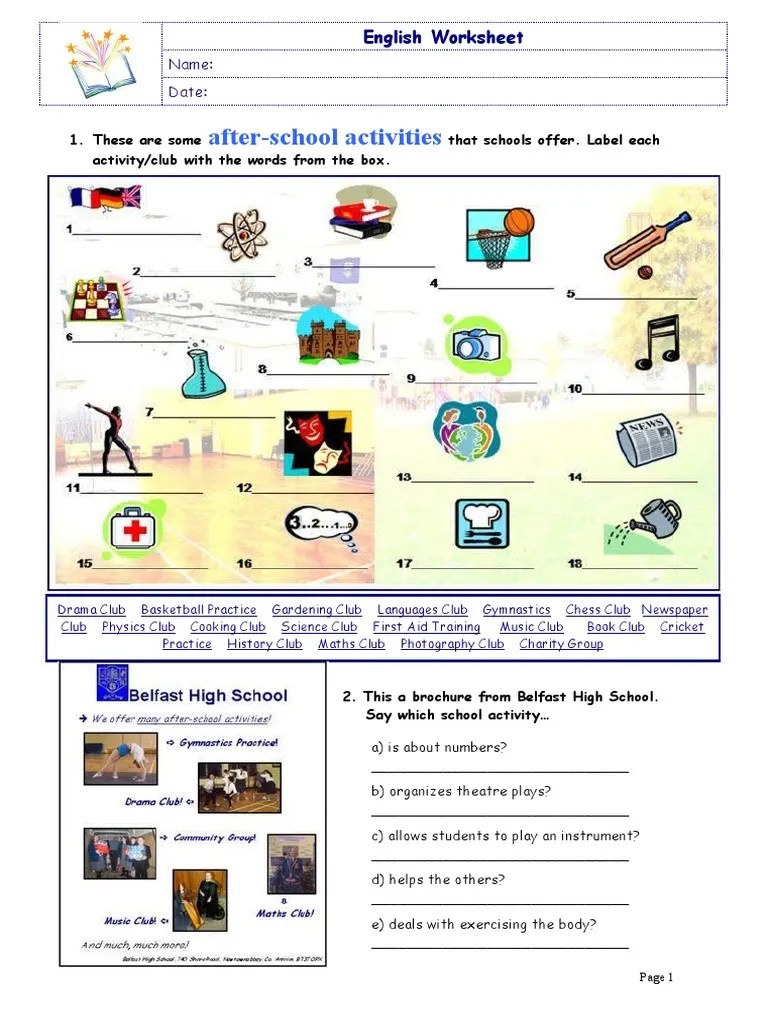 After-School Activities | PDF