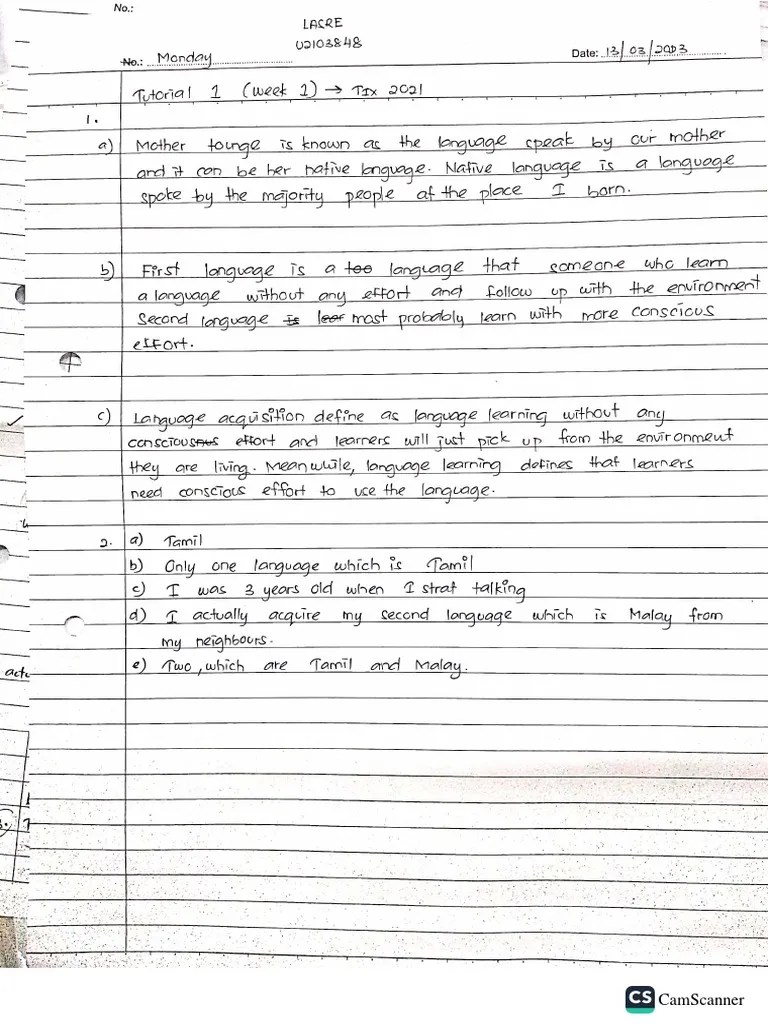 Tutorial (Week 1) | PDF