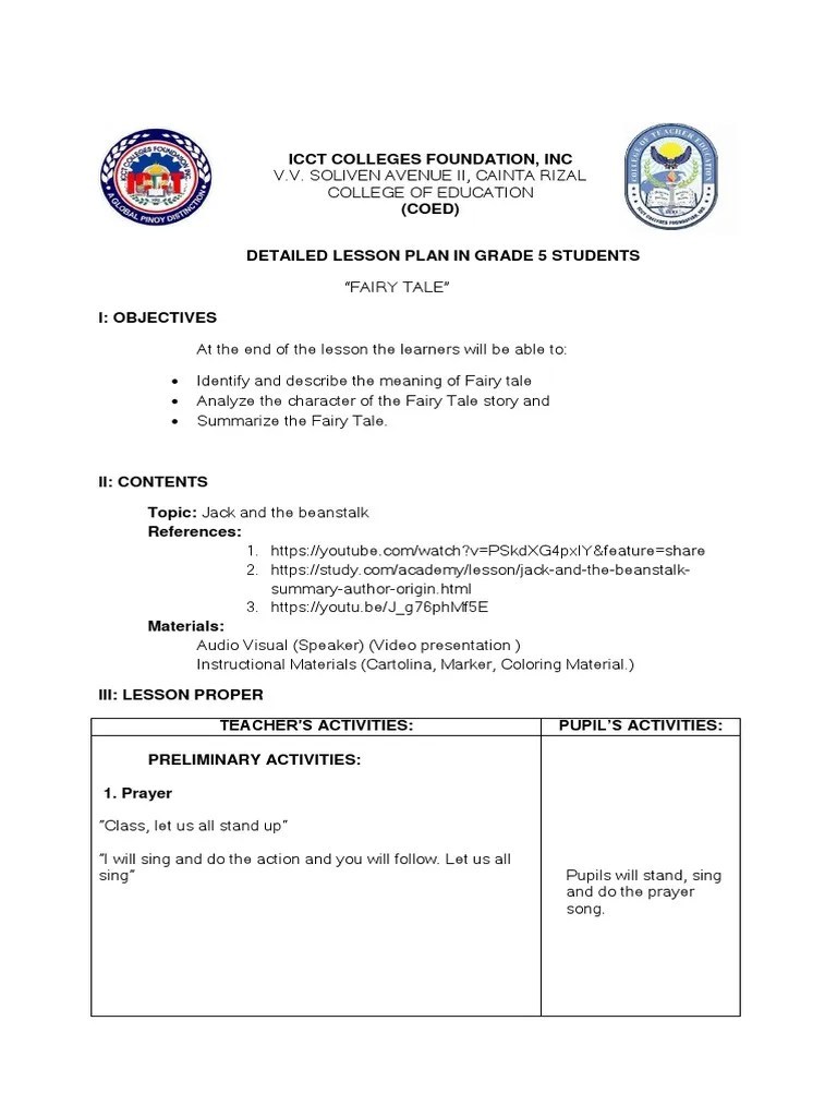 JackandtheBeanstalk PDF | PDF | Teachers | Jack And The Beanstalk