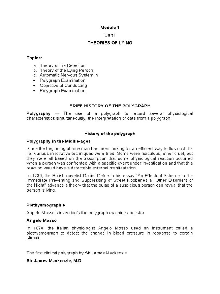 Polygraphy | PDF | Autonomic Nervous System | Polygraph