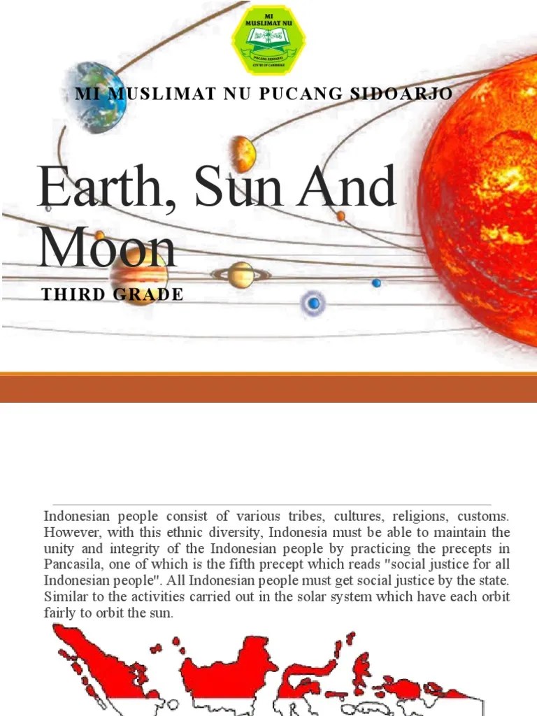 Earth, Sun And Moon | PDF | Solar Eclipse | Moon